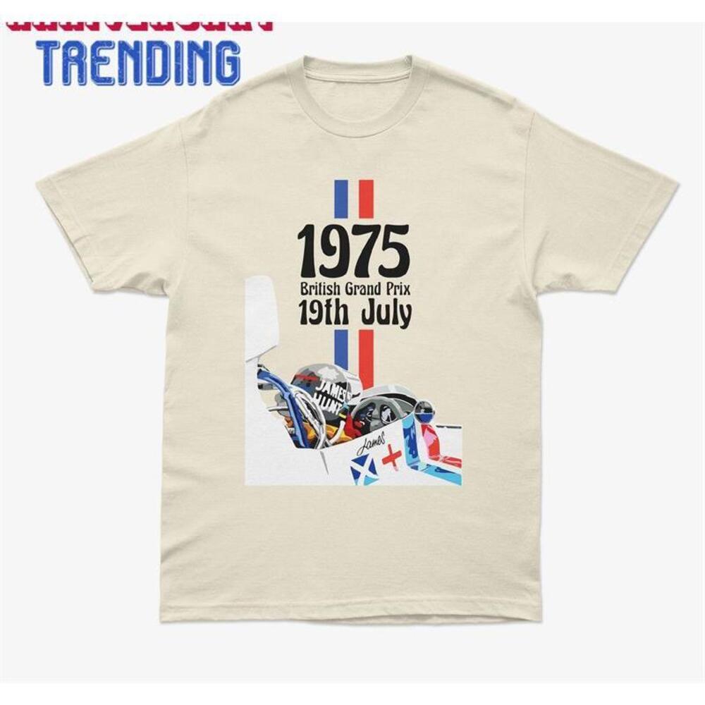 1975 British Grand Prix Poster Tee Tshirt